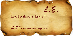Lautenbach Ené névjegykártya